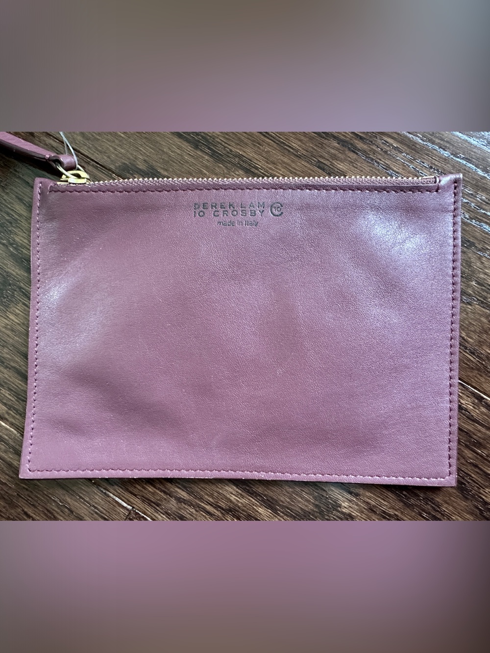 10 Crosby Derek Lam Mauve Pink Leather Wristlet Pouch